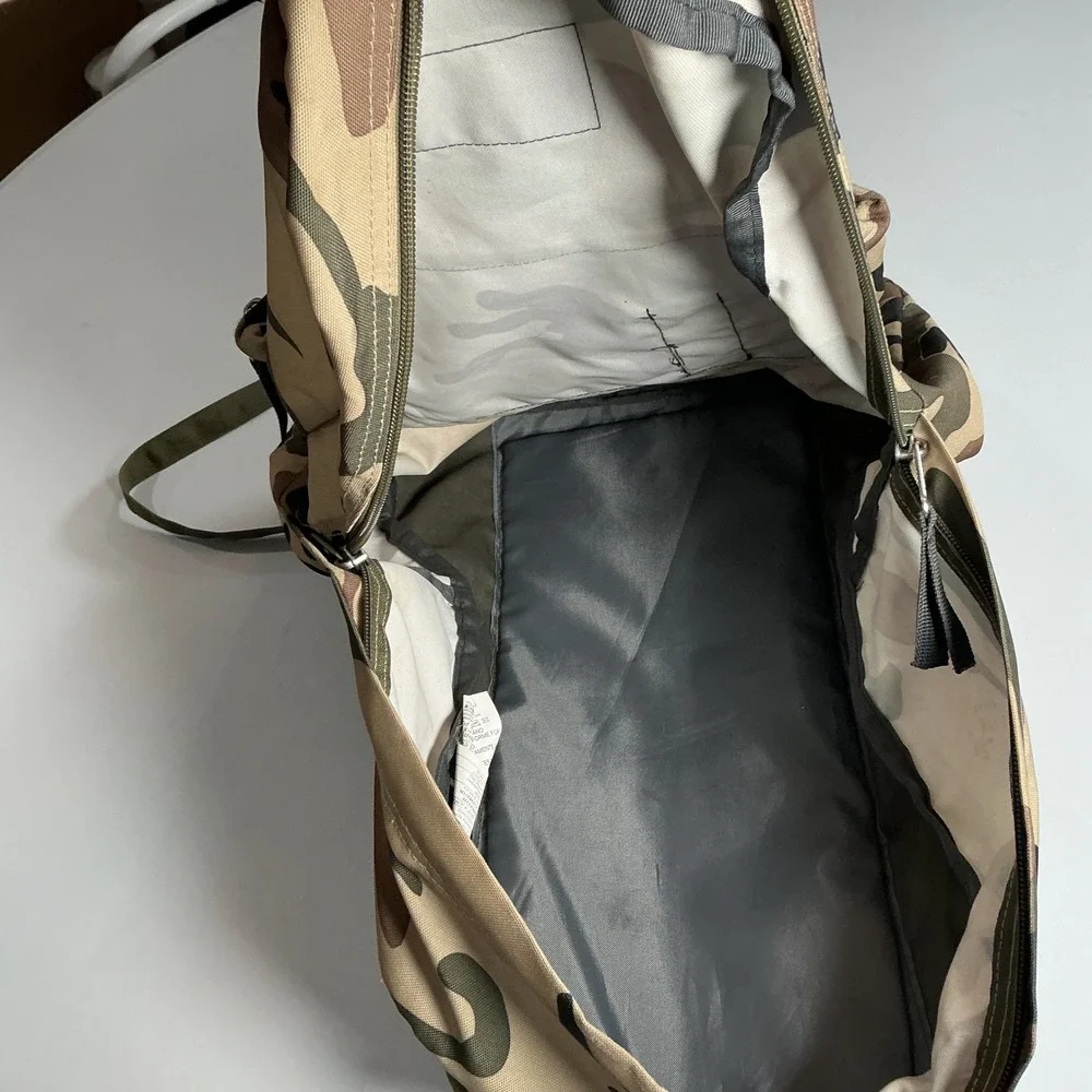 JanSport Backpack Unisex OS Woodland Camo Canvas Streetwear Gorpcore Utility Bag
